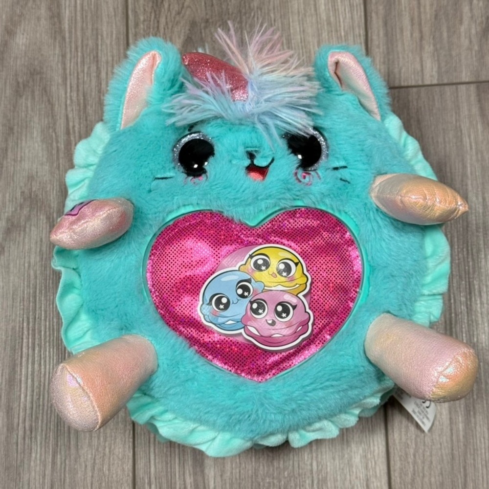 Talking Zuru Rainbocorns Sweet Shake Surprise Kittycorn Teal Blue Plush Unicorn